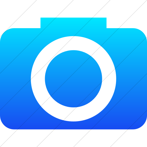 Simple Ios Blue Gradient Raphael Camera Icon