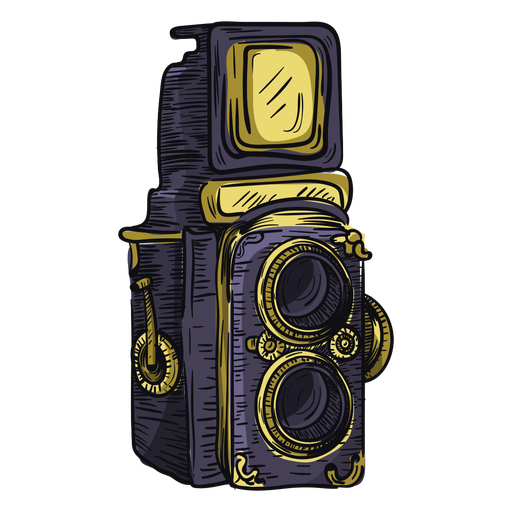 Twin Lens Camera Sketch Icon
