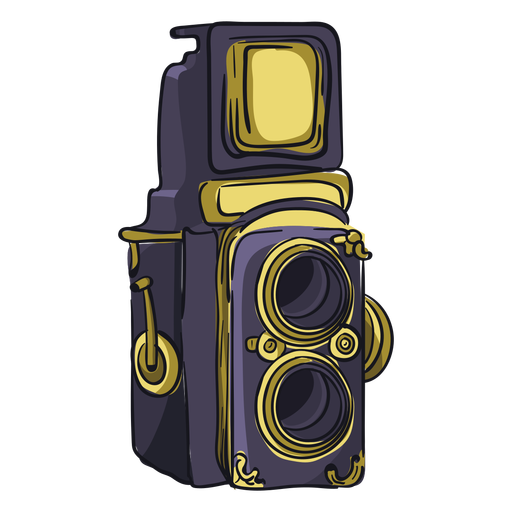 Twin Lens Camera Cartoon