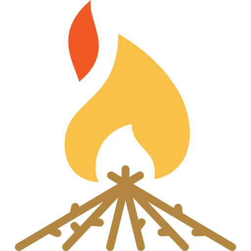 Flame, Nature, Camping Icon