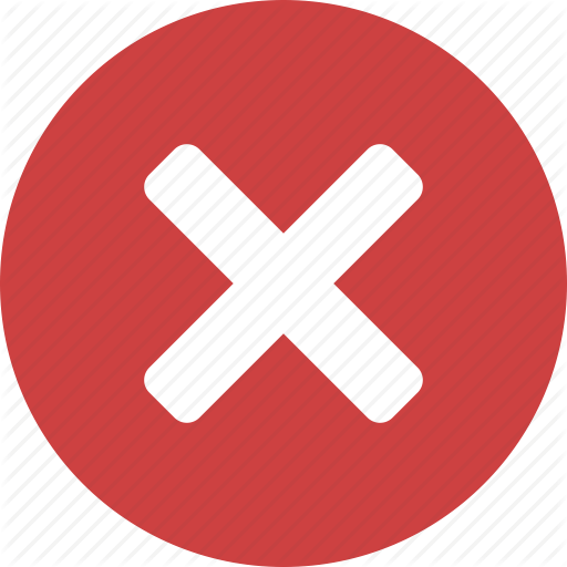 Cancel, Circle, Close, Delete, Dismiss, Red, Remove Icon