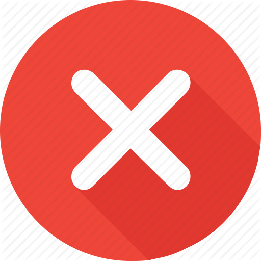 Cancel, Close, Cross, Delete, False, Red, Wrong Icon