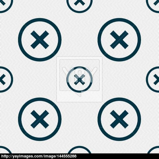 Cancel Icon No Sign Seamless Abstract Background With Geometric