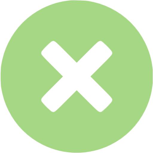 Guacamole Green Cancel Icon