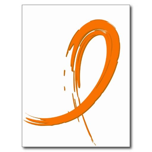 Orange Cancer Ribbon Free Hd Wallpaper Design