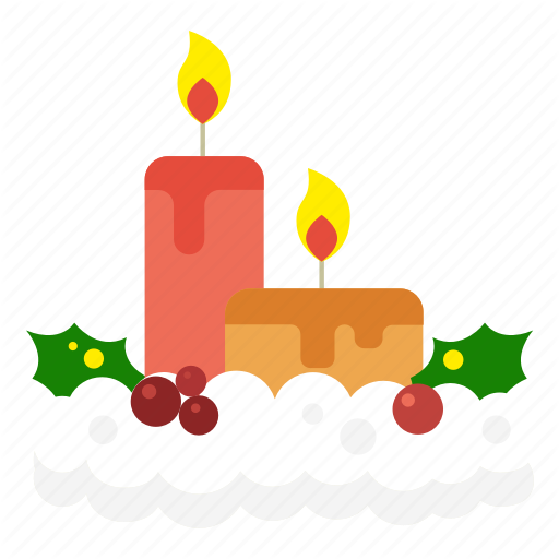 Candle, Christmas, Decoration, Light, Snow Candle Icon