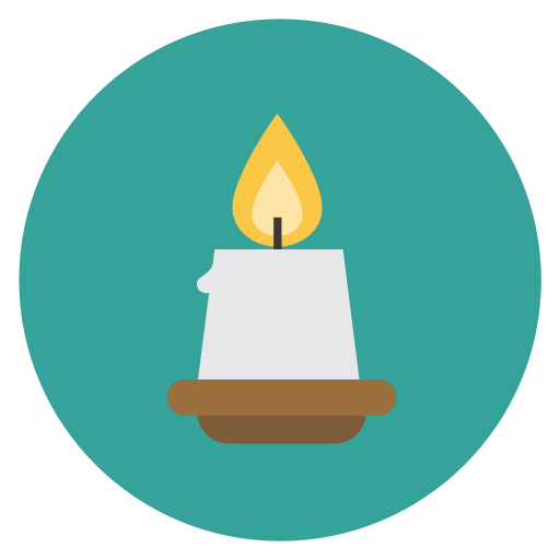 Candle Icon Flat Christmas Circle Iconset Fps