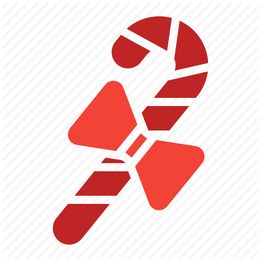 Candy, Cane, Christmas, Ribbon, Stick Icon