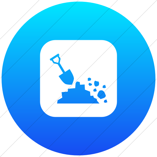 Flat Circle White On Ios Blue Gradient Ocha