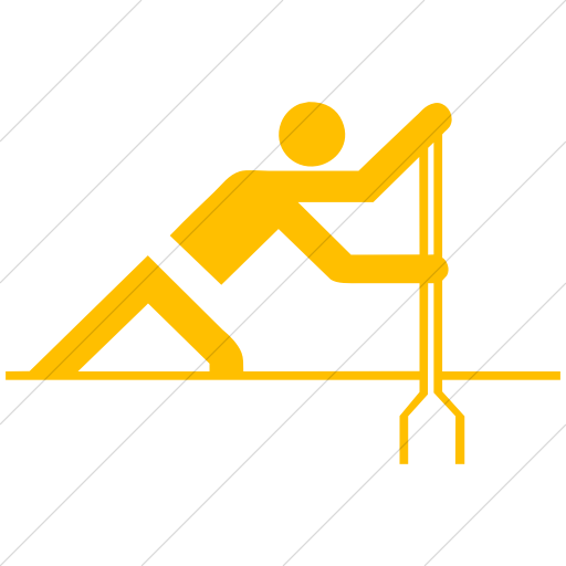 Simple Yellow Sports Canoe Icon