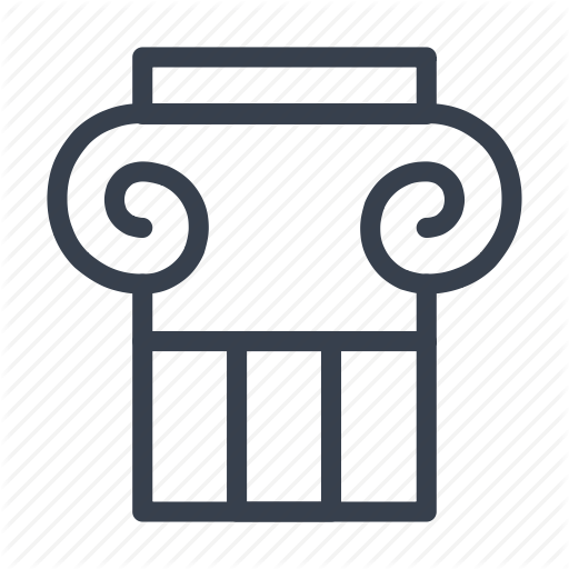 Capital, Caps, Column, Ionic, Small Icon