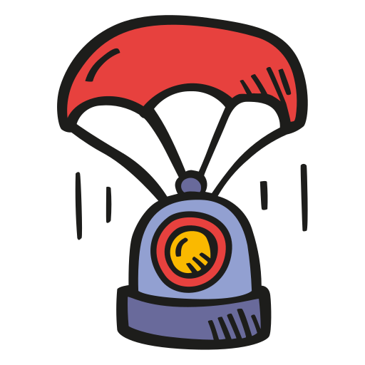 Landing, Space, Capsule Icon Free Of Space Hand Drawn Color Sticker
