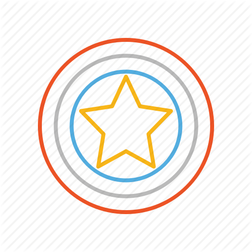 America, Captain, Captain America, Hero, Line, Marvel, Shield Icon