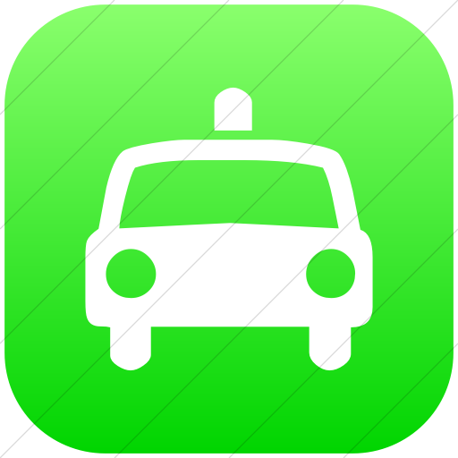 Flat Rounded Square White On Ios Neon Green Gradient