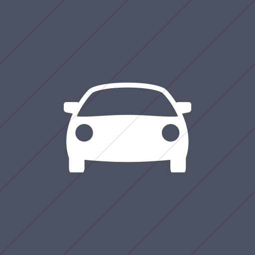 Flat Square White On Blue Gray Raphael Car Icon