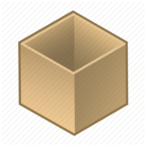 Box, Cardboard, Cube, Inside, Open, Parcel, Wooden Icon