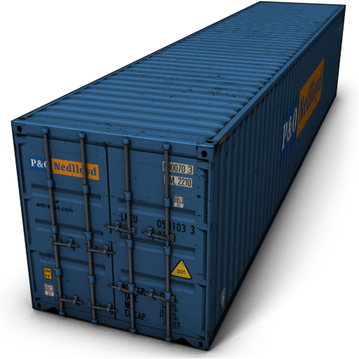 Blue Cargo Container Icon