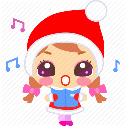 Carol, Cartoon, Christmas, Emoticon, Singing, Xmas Icon