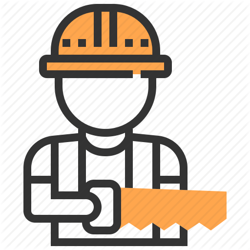 Carpenter, Labour, Man, Saw, Worker Icon
