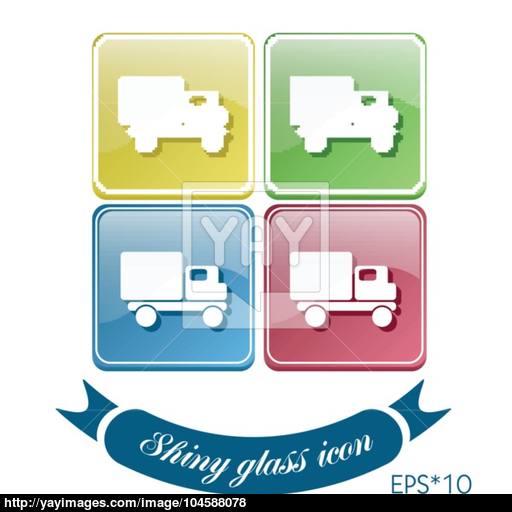 Truck Logistic Icon Symbol Icon Laden Truck Carriage