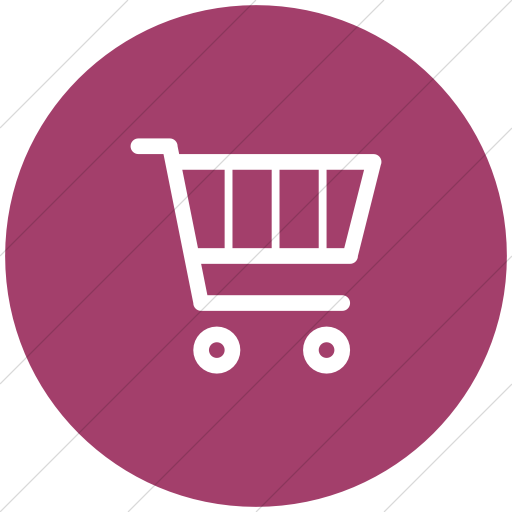 Flat Circle White On Pink Broccolidry Shopping Cart Icon