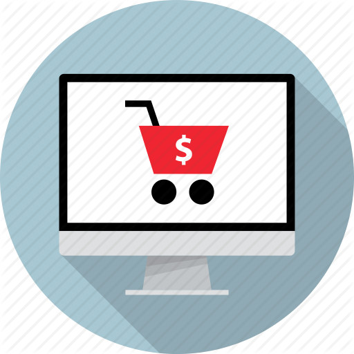 Cart, Mac, Monitor, Online, Pc, Shop, Shopping Icon Icons Flat