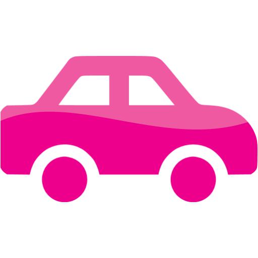 Web Deep Pink Car Icon