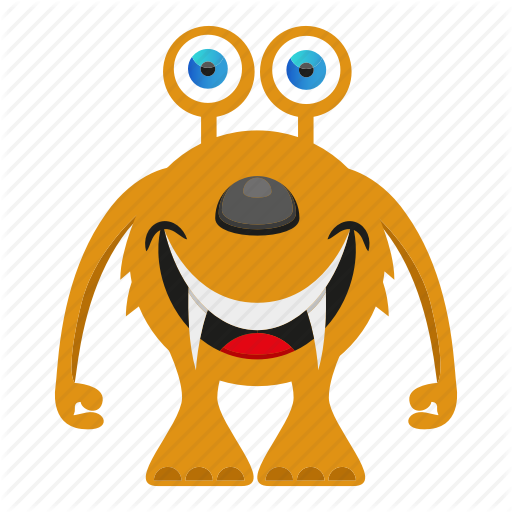 Cartoon, Character, Cute Monster, Funny Monster Icon