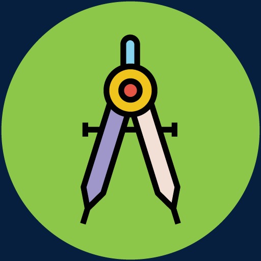 Vector Cartoon Student Icon Material,compass Icon, Cartoon Clipart