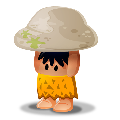 Caveman, Rock, Cartoon Icon