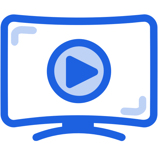 Content, On Demand, Play, Screen Cast Icon