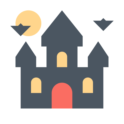 Castle, Dracula, Halloween, Horror Icon Free Of Materia Flat