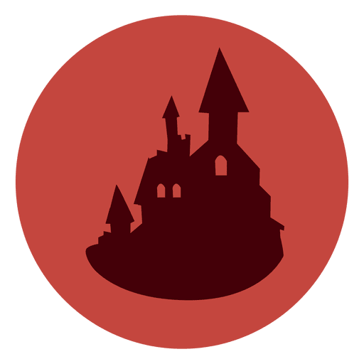 Haunted Castle Circle Icon