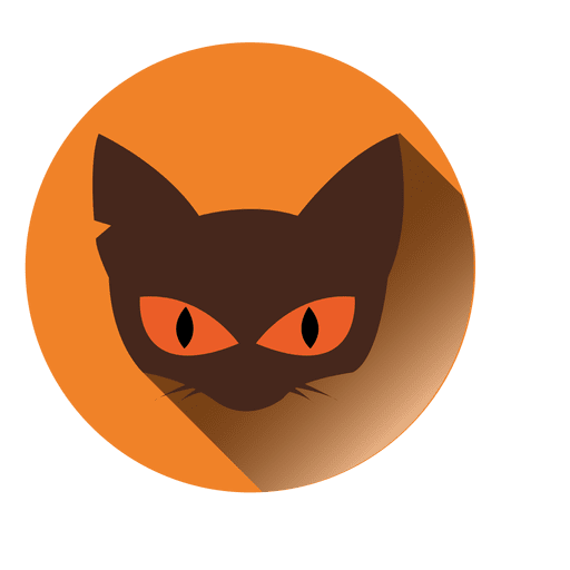 Cat Face Round Icon