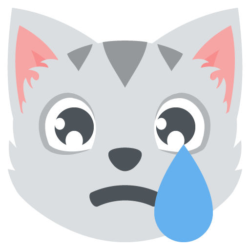 Crying Cat Face Emoji Emoticon Vector Icon Free Download Vector