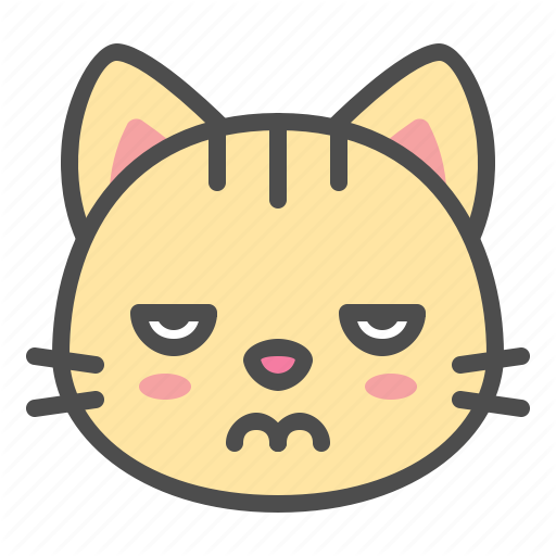 Bored, Cat, Cute, Face, Kitten, Pet Icon