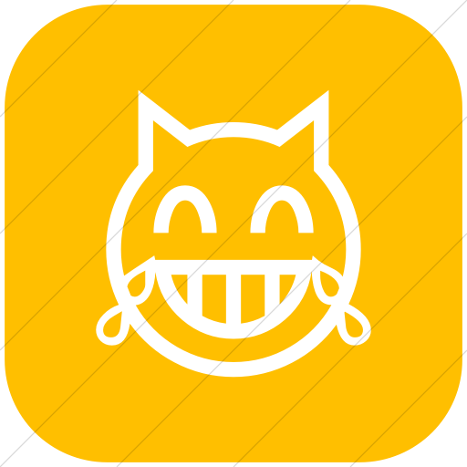 Flat Rounded Square White On Yellow Classic Emoticons