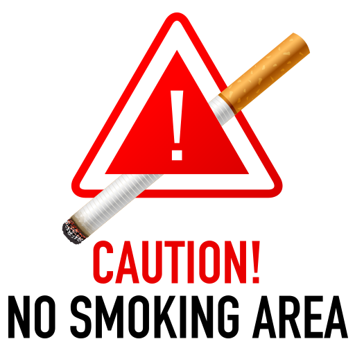 Caution No Smoking Area Symbol Icon