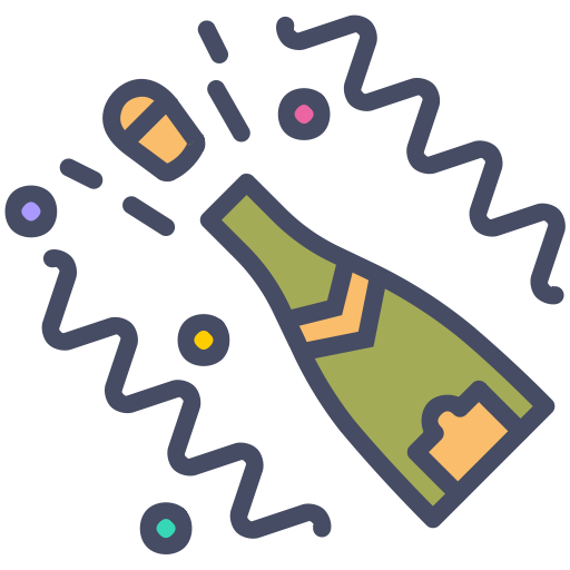 Festival, Open, Party, Bottle, Champagne, Celebration, Celebrate Icon