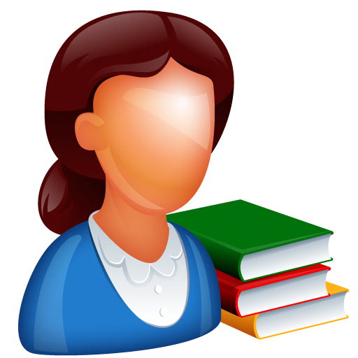 Teacher And Books Icon