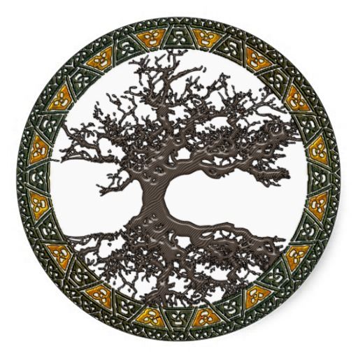 Celtic Tree Of Life Classic Round Sticker In Trees