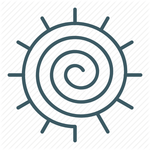Meditation, Sign, Spiral, Sun, Yoga Icon