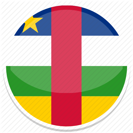 African, Central, Flag, Republic, Round Icon