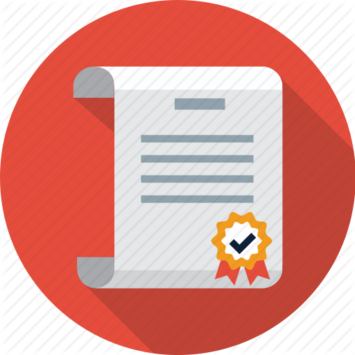 Certificate, Diploma, Patent Icon