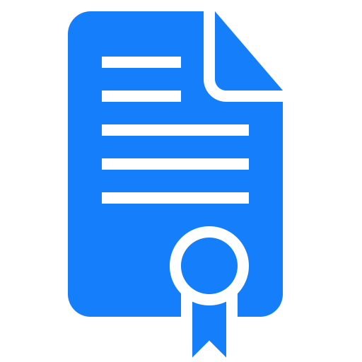 Certificate, Document Icon