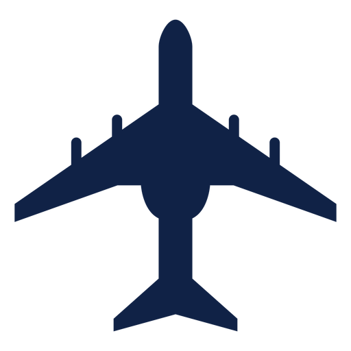 Transport Airplane Top View Silhouette
