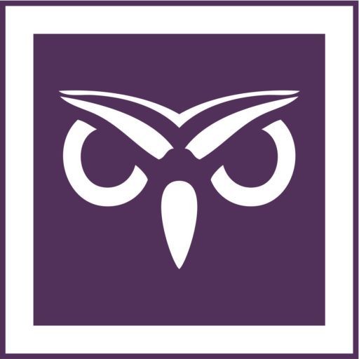 Cropped Sigma Pi Owl Icon Purple
