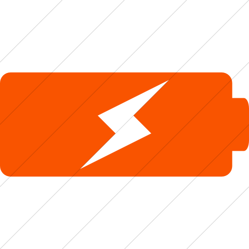 Simple Orange Raphael Battery Charging Icon