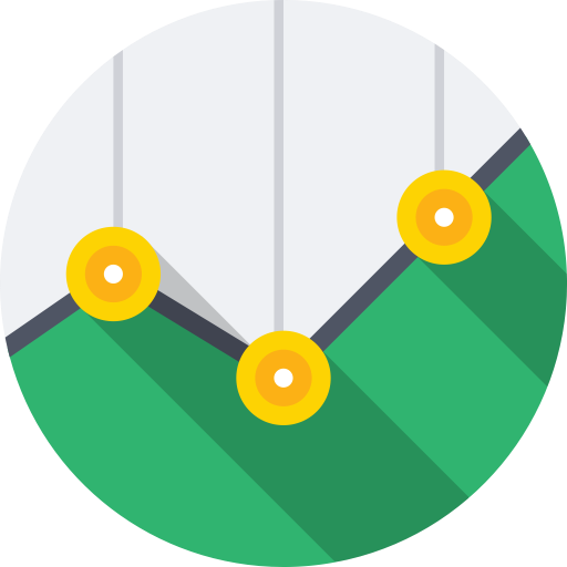 Chart, Graph, Mintie, Points, Rounded, Table Icon