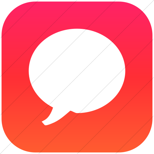 Flat Rounded Square White On Ios Orange Gradient